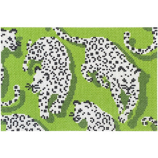Leopard Clutch Kit   Green Kits Needlepoint To Go 
