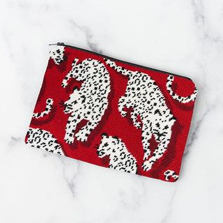 Leopard Clutch Kit   Red Kits Needlepoint To Go 
