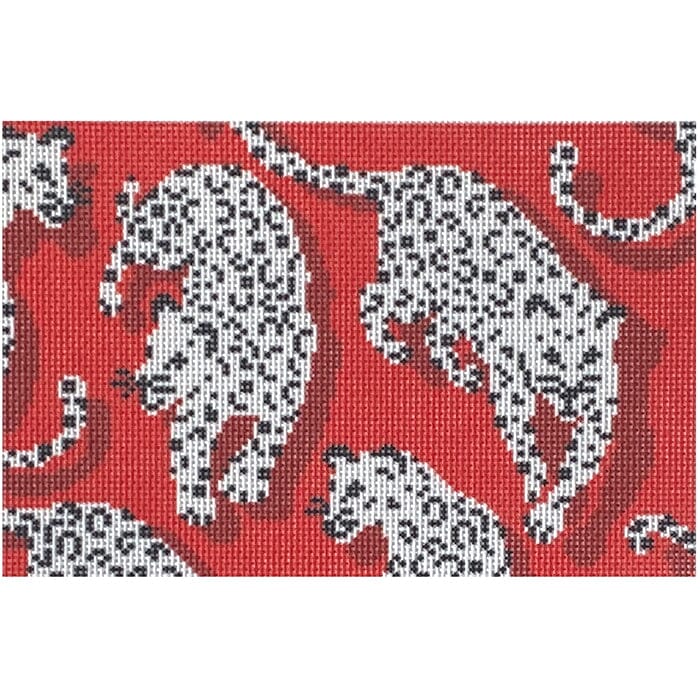Leopard Clutch Kit - Red Kits Needlepoint To Go 