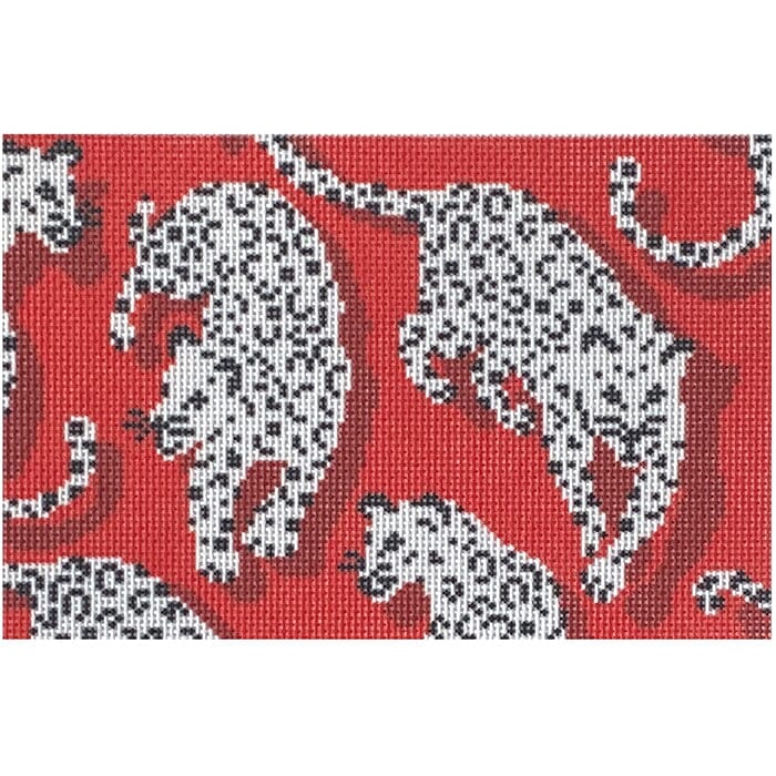 Leopard Clutch Kit   Red Kits Needlepoint To Go 
