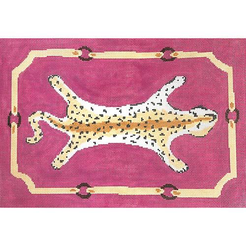 Leopard Clutch Painted Canvas The Plum Stitchery 
