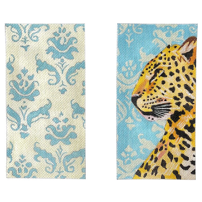 Leopard Profile Double Eyeglass Case Needlepoint.Com