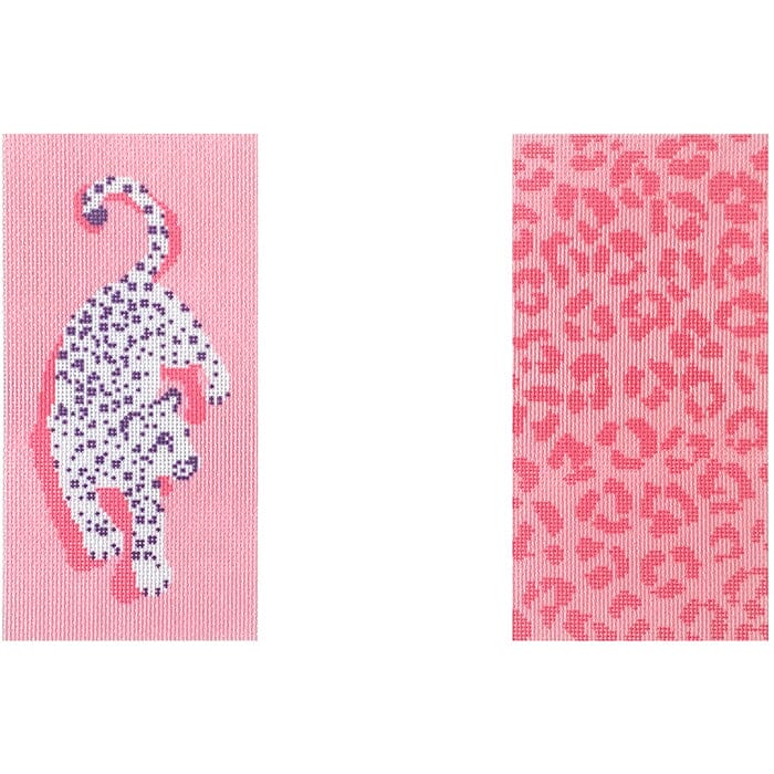 Leopard Eyeglass Case   Pink Printed Canvas Needlepoint To Go 
