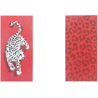 Leopard Eyeglass Case   Red Printed Canvas Needlepoint To Go 

