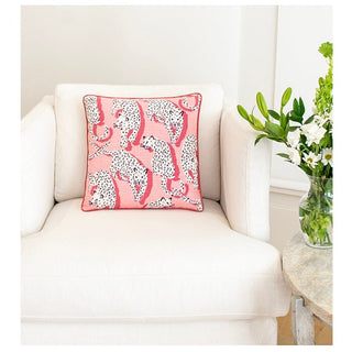 Leopard Pillow Kit   Pink Kits Needlepoint To Go 
