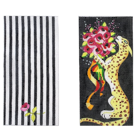 Leopard with Bouquet Painted Canvas Colors of Praise 