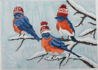 Let it Snow Birds Painted Canvas Scott Church Creative 
