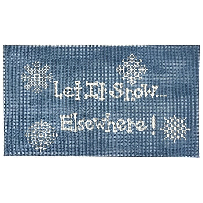 Let it Snow, Elsewhere! Painted Canvas Susan Battle Needlepoint 