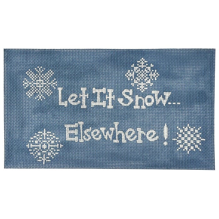 Let it Snow, Elsewhere! Painted Canvas Susan Battle Needlepoint  - 1