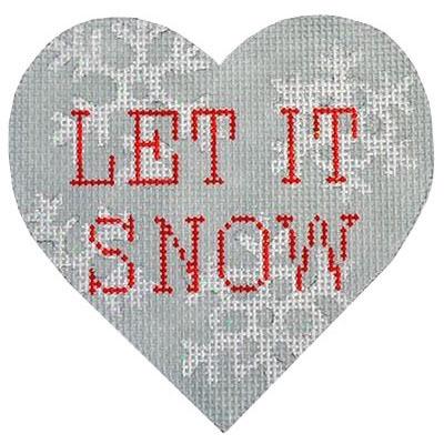 Let It Snow Heart Painted Canvas Kirk & Bradley 