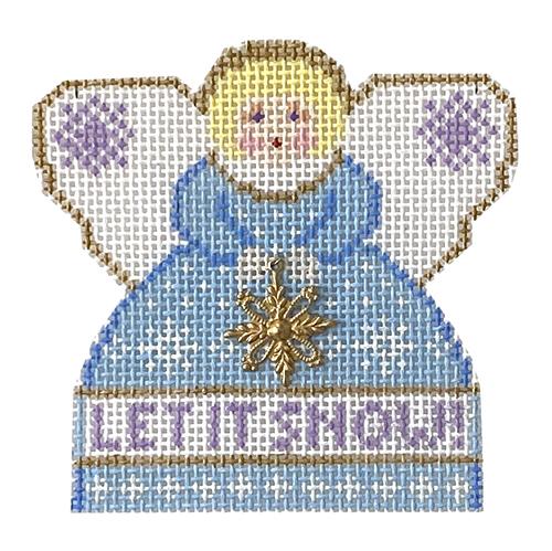 Let it Snow Mini Angel Painted Canvas Painted Pony Designs  - 1