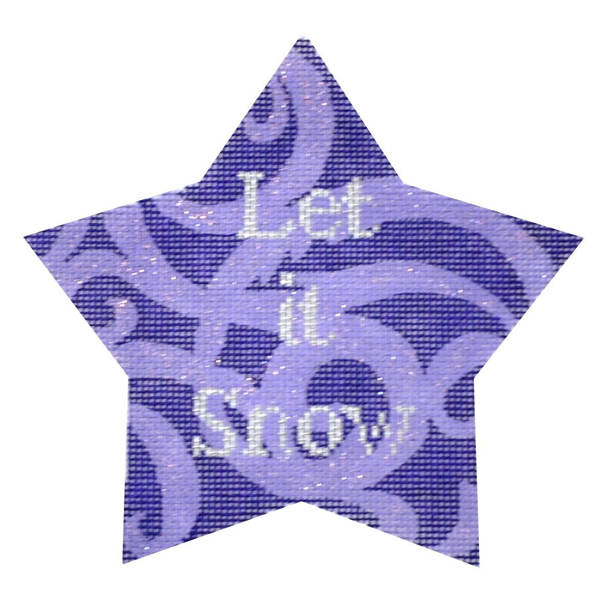 Let It Snow Xmas Star Painted Canvas Kirk & Bradley 