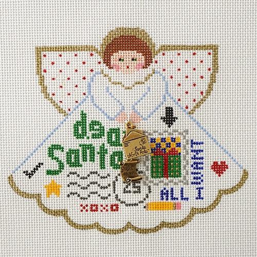 Letter to Santa Angel Painted Canvas Painted Pony Designs  - 1