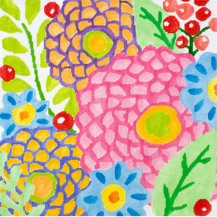Lg Fantasy Gardens   1 Painted Canvas Jean Smith  - 1