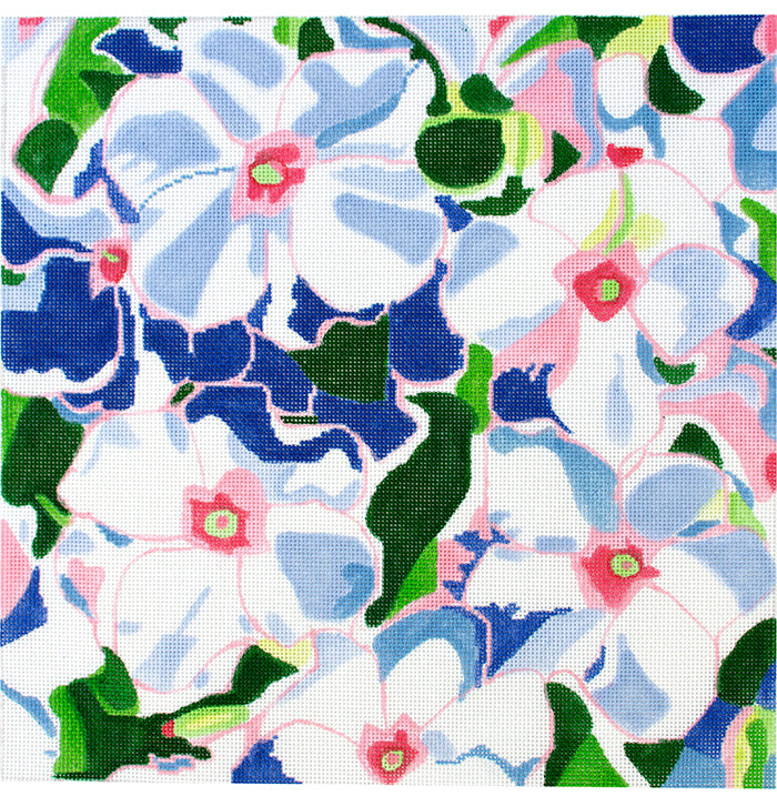 Lg Summer Impatients JS Painted Canvas Jean Smith  - 1