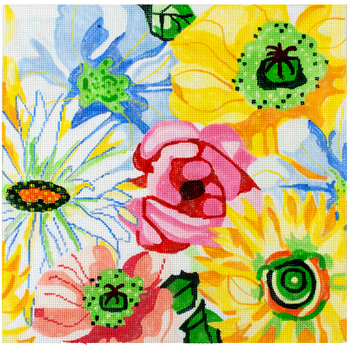 Lg Sunshine Garden JS Painted Canvas Jean Smith  - 1