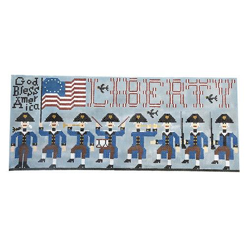 Liberty on 18 Mesh Painted Canvas Birds of a Feather 
