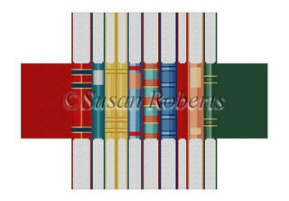 Library Books Brick Cover Painted Canvas Susan Roberts Needlepoint Designs, Inc. 
