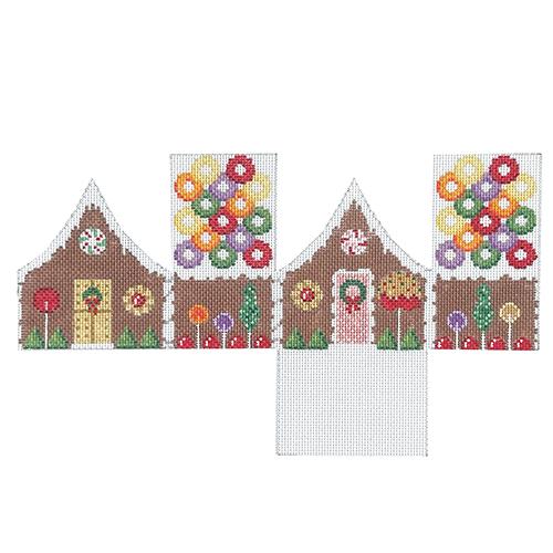 Life Saver Gingerbread House SR Painted Canvas Susan Roberts Needlepoint Designs Inc. 