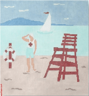 Lifeguard Painted Canvas CBK Needlepoint Collections 