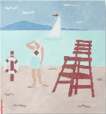 Lifeguard Painted Canvas CBK Needlepoint Collections  - 1