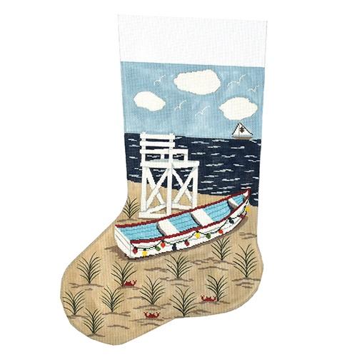 Lifeguard Stand Stocking Painted Canvas J. Child Designs  - 1