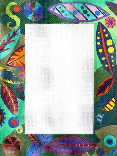 Light Leaf Frame Painted Canvas Zecca  - 1