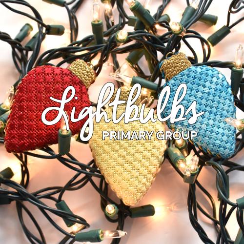 Lightbulbs - Primary Group Kit & Online Class Online Course Needlepoint.Com 