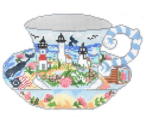 Lighthouse Cup Painted Canvas Susan Wallace Barnes 
