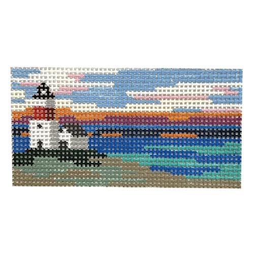 Lighthouse Insert Painted Canvas Anne Fisher Needlepoint LLC 