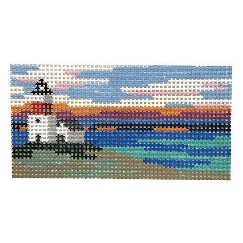 Lighthouse Insert Painted Canvas Anne Fisher Needlepoint LLC 
