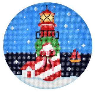 Lighthouse Ornament Painted Canvas Pepperberry Designs 
