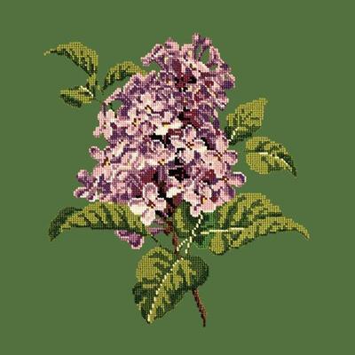 Lilac Needlepoint Kit Kits Elizabeth Bradley Design Dark Green 
