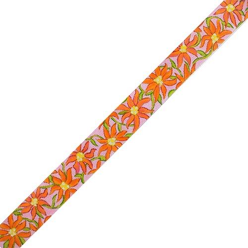 Lilly Inspired Gerbera Daisies Painted Canvas Kate Dickerson Needlepoint Collections  - 1