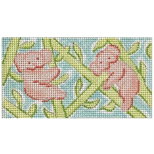 Lilly Inspired Koalas in Bamboo Painted Canvas Kate Dickerson Needlepoint Collections 