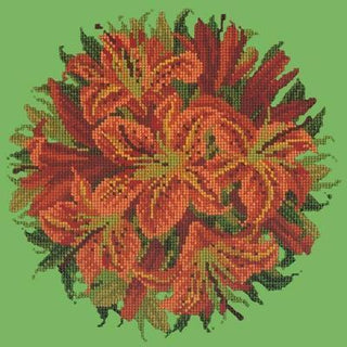 Lily Ball Needlepoint Kit Kits Elizabeth Bradley Design Grass Green 
