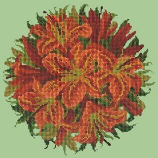 Lily Ball Needlepoint Kit Kits Elizabeth Bradley Design Pale Green 
