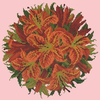 Lily Ball Needlepoint Kit Kits Elizabeth Bradley Design Pale Rose 
