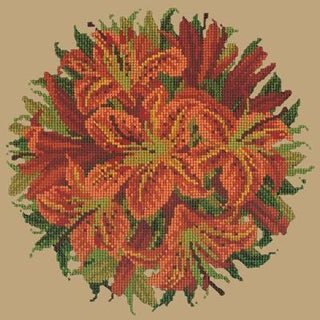 Lily Ball Needlepoint Kit Kits Elizabeth Bradley Design Sand 
