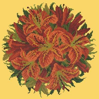 Lily Ball Needlepoint Kit Kits Elizabeth Bradley Design Sunflower Yellow 
