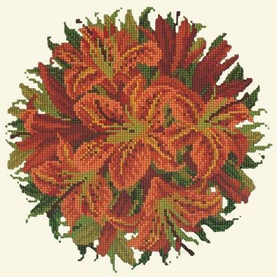 Lily Ball Needlepoint Kit Kits Elizabeth Bradley Design Winter White 