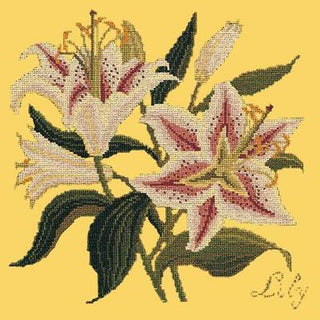 Lily Needlepoint Kit Kits Elizabeth Bradley Design Sunflower Yellow 
