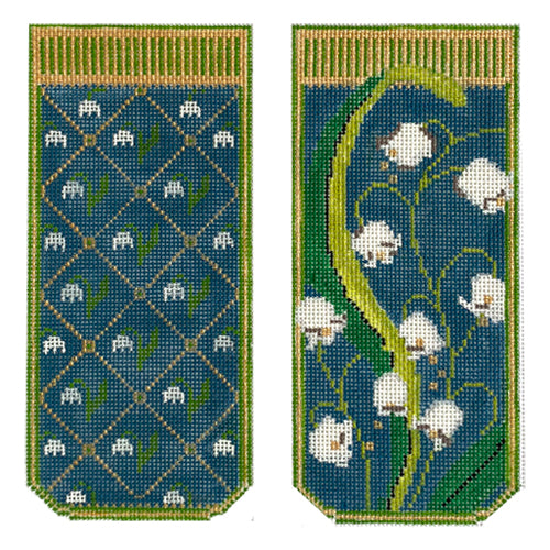 Lily of the Valley Eyeglass Case 18 mesh Painted Canvas Whimsy & Grace - 1