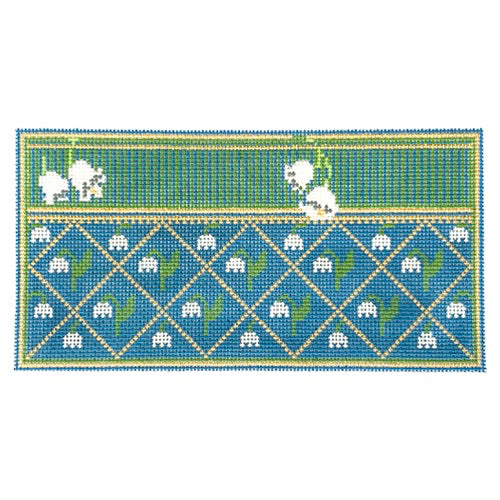 Lily of the Valley Needle Case WG Painted Canvas Whimsy & Grace - 1