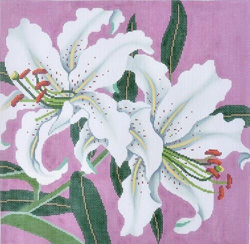 Lily Painted Canvas Lee's Needle Art Inc.  - 1