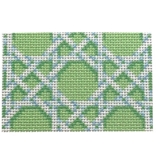 Lime Caning Sm Insert Printed Canvas Two Sisters Needlepoint 
