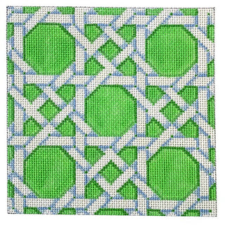 Lime Caning Square Painted Canvas Associated Talents 
