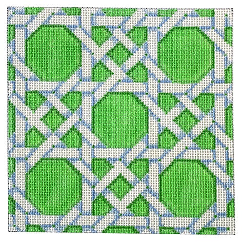 Lime Caning Square Painted Canvas Associated Talents 
