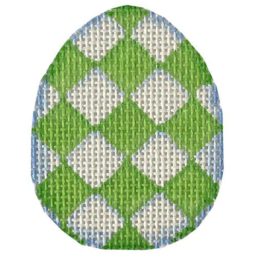 Lime Harlequin Mini Egg Painted Canvas Associated Talents 