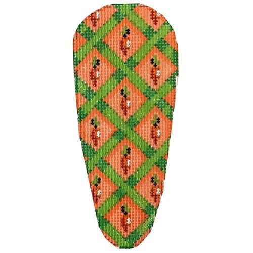Lime Lattice Carrot Painted Canvas Associated Talents 